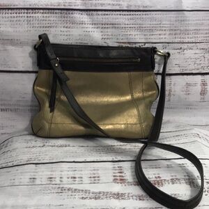 LC Gold and Black Crossbody Bag